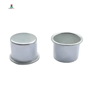 Fornitori di contenitori per candele in alluminio rotondo in metallo con contenitore per candele in alluminio