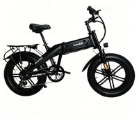 Vélo électrique pliable à pneus larges de 20 pouces pour adultes, 500W, batterie au lithium 48V, 7 vitesses, avec frein à disque