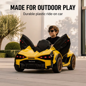 รถยนต์ไฟฟ้าสำหรับเด็ก EU Warehouse รุ่น Lamborghini Sian สีเหลือง ผลิตจากพลาสติก สำหรับ<span class=keywords><strong>เด็ก</strong></span>อายุ 2-14 ปีขึ้นไป ใช้ได้ทั้ง<span class=keywords><strong>เด็ก</strong></span>ชายและ<span class=keywords><strong>เด็ก</strong></span>หญิง - Product Image 1