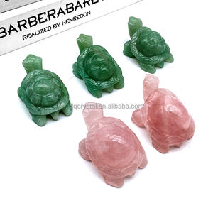 卸売 天然クリスタル グリーンアベンチュリン タートル 5cm サイズ クリスタルクラフト ローズクォーツ タートル ホームデコレーション用 - Product Image 4