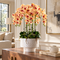 Orchidée artificielle Phalaenopsis 85 cm, fleur artificielle, centre de table, toucher réel, décoration de table pour mariage, fête, maison, bureau, hall d'hôtel