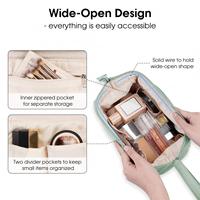 Pochette de rangement imperméable à grande ouverture personnalisée, sac de voyage pour cosmétiques pour femmes, accessoires de toilette, trousse de maquillage