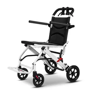 Portable foldable wheelchair elderly disabled people walking wheelchair aluminum alloy hand push wheelchair