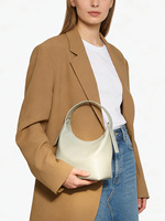 Tas Selempang Kulit Asli Wanita Vintage 2025 Warna Solid Model Hobo dengan Ritsleting Kapasitas 1-1.9L
