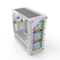 Boîtier d'ordinateur de jeu EATX Super Slim Full Tower de la série 8 avec panneau latéral en verre trempé et construction en acier ABS