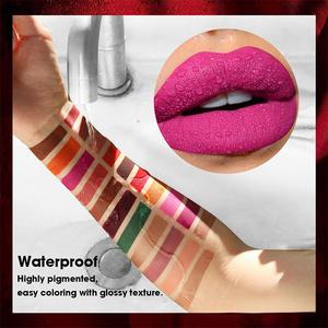 制作自己的标志二合一美容化妆品双端防水21色哑光唇彩液体唇膏唇膏铅笔套装 - Product Image 6