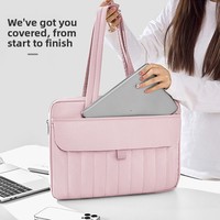 Maletín de Hombro para Portátil de 15-16 Pulgadas, de Nylon Delgado y Carcasa Rígida, Gran Capacidad, Diseño Simple y Moderno para Viajes