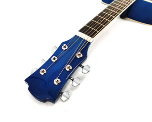 Paisen acústica guitarra de madera maciza azul barato 41 pulgadas Basswood alumno mate instrumento sin marillas - Product Image 5