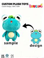 Jouet en peluche grenouille personnalisé, mignon et doux, cadeau idéal pour les événements festifs, fabrication sur mesure