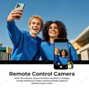 Anillo Inteligente R5 para Hombre y Mujer con Estuche de Carga, Monitor de Frecuencia Cardíaca, Oxígeno en Sangre, Temperatura de la Piel, Resistente al Agua 5ATM para Android IOS - Product Image 4