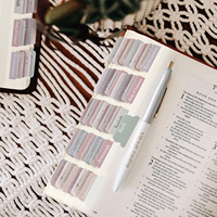 Onglets de Bible personnalisés couleur mat pour l'étude, autocollants d'indexation Fleur d'Hibiscus avec guide d'alignement, cadeau pour journalisation chrétienne