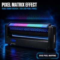 Barre de lumière LED mobile 200W RGBW 3-en-1 Wash Pixel Strobe Rotation Infinie à 540 Degrés DMX512 RDM Activée par le Son pour Fêtes KTV DJ
