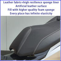 Coussin de siège de moto FOMOKER NS150GX en cuir et plastique, construction en aluminium, mousse à haute résilience, design antidérapant modifié