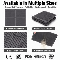 Tapis de litière pour chat en silicone double couche, imperméable, anti-dérapant, facile à nettoyer, tapis de sol pour animaux de compagnie