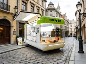 Remorque <span class=keywords><strong>de</strong></span> concession pour kebab avec rôtissoire verticale, <span class=keywords><strong>station</strong></span> <span class=keywords><strong>de</strong></span> découpe et espace <span class=keywords><strong>de</strong></span> préparation <span class=keywords><strong>de</strong></span> légumes frais pour la vente <span class=keywords><strong>de</strong></span> nourriture <span class=keywords><strong>de</strong></span> rue - Product Image 1