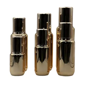 Hot Selling Multiple Sizes Gold Plated Luxury Dropper Bottle Empty Glass Perfume Spray Bottles