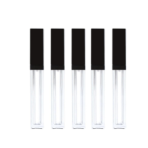 Nouveauté : Tubes de brillant à lèvres vides de 10 ml, carrés, avec logo personnalisé, grand applicateur et boîte - Product Image 1