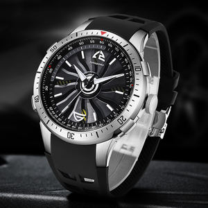 Montre automatique mécanique de sport pour homme Time Running, cadran multifonctionnel, étanche 5 bars, chronomètre, ajourée et lumineuse - Product Image 3