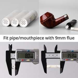 JIBILL Pipe Filter Cartridges 8mm Dual Ceramic Head Activated Carbon Smoking Accessory - Product Image 4