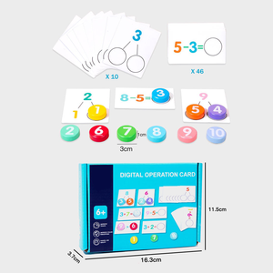 Tablero de números de madera para niños Para operaciones matemáticas Educación temprana Pensamiento lógico Ayudas de entrenamiento Juguetes de matemáticas - Product Image 1