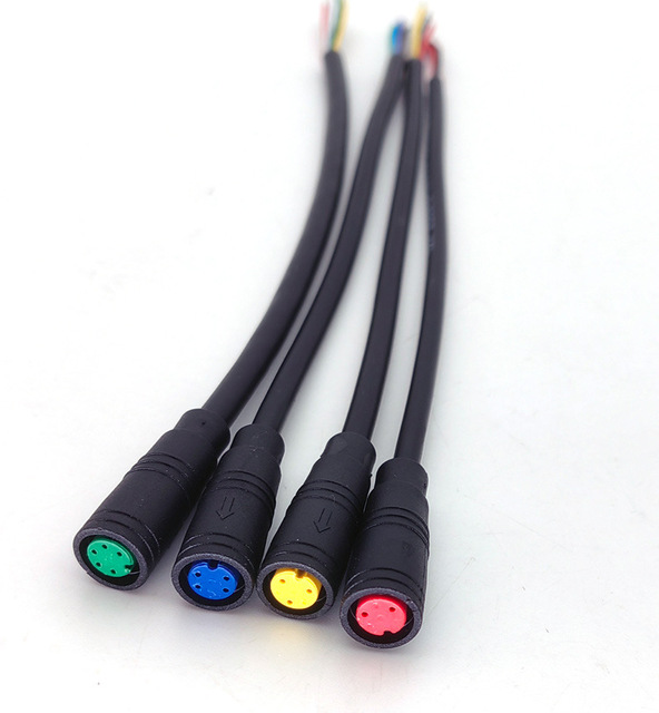 Custom Julet Fatebike Ev E-Bike Connector Harness Cable Gold Plated Copper Conductor IP67 Waterproof 60V PVC Insulation 450mm