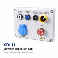 Boîtier d'inspection d'ascenseur XDL11 6 trous IP65 10A 220V, prise européenne en plastique, arrêt d'urgence, station de contrôle d'entretien d'ascenseur