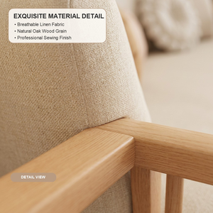 Sofá Moderno Nórdico Japandi <span class=keywords><strong>de</strong></span> Chenilla con Relleno <span class=keywords><strong>de</strong></span> Esponja, Color Blanco Crema, Ahorro <span class=keywords><strong>de</strong></span> Espacio para Apartamentos Pequeños, Juego <span class=keywords><strong>de</strong></span> Sala <span class=keywords><strong>de</strong></span> Estar <span class=keywords><strong>de</strong></span> 2 y 3 Plazas - Product Image 3