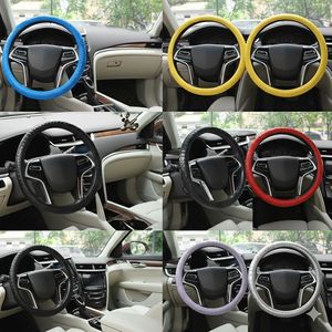 Housse de volant universelle en silicone effet crocodile pour Ford F150 Mercedes Benz VW <span class=keywords><strong>Golf</strong></span> Nissan 38cm, pièces intérieures antidérapantes pour voiture - Product Image 4