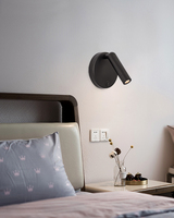 Meilleure vente de tête de lit en aluminium 3W applique murale de chevet applique murale de lecture montée sur lit pour chambre d'hôtel