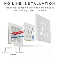 Prise intelligente WiFi OCY, prise universelle Tuya EU UK USB Type C, charge rapide, compatible avec Alexa Google Home