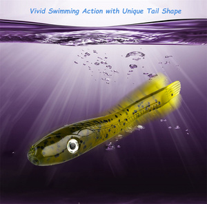 Señuelo LureStorm de PVC Suave de 80 mm para Trucha, Tilapia, Lucioperca, Lubina, Salmón y Peces de Agua Salada - Pesca en Agua Salada y Río Sin Anzuelos - Product Image 5