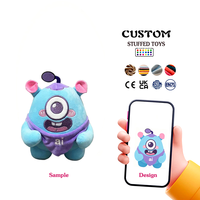 Boneka Monster Biru Unik Berbahan Plush dengan Teknik Bordir, Penjualan Langsung Pabrik Boneka Berkualitas Tinggi, Boneka Plush Lembut yang Dapat Dipesan Sesuai Keinginan