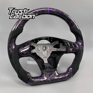 Volante in Fibra di Carbonio Forgiata Personalizzato Stile Sportivo Viola per Chevrolet <span class=keywords><strong>Corvette</strong></span> Z06 2005-2013 Camaro SS <span class=keywords><strong>Corvette</strong></span> C6 C7 C8 - Product Image 3