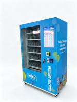 Distributeur automatique entièrement automatique à écran tactile pour snacks et boissons avec étagères réglables multi-niveaux pour centres commerciaux et gares