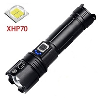Wason nuevo resistente a prueba de golpes aleación de aluminio telescópico enfocable XHP70 TYPE-C recargable 2000 lúmenes potente linterna Led