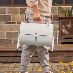 เตาย่างบาร์บีคิวแบบ3 in 1เตาย่างถ่านแบบกลมเตาย่างเบคอนกลางแจ้งแบบพกพาเตาอบดูดควันเตาปิกนิกอุปกรณ์ทำอาหาร - Product Image 6