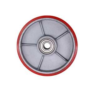 Ruedas Giratorias de 80 x 60 mm, Ruedas de Servicio Pesado para Montacargas, Ruedas Industriales de Hierro Fundido con Recubrimiento de PU para Manipulación de Materiales - Product Image 6