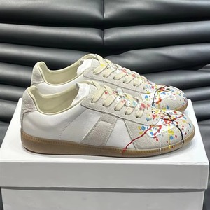 Color Splash - <span class=keywords><strong>Zapatillas</strong></span> <span class=keywords><strong>de</strong></span> Deporte para Hombre y Mujer, <span class=keywords><strong>de</strong></span> Piel Auténtica, con Cordones, Suela Plana, Diseño <span class=keywords><strong>de</strong></span> Salpicaduras <span class=keywords><strong>de</strong></span> Pintura - Product Image 1