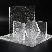 Plexiglas texturé moderne avec finition ondulée, plaque acrylique transparente décorative pour abat-jour et luminaires LED