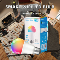 Ampoule LED intelligente WIFI/contrôle par application Tuya, A19, plastique, 9W, E26, 110V-220V, commande vocale Alexa Echo Google Home, dimmable