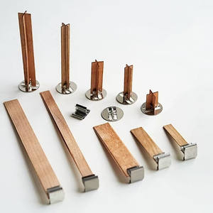 अनुकूलन योग्य y सोया मोम मोमबत्ती बनाने के लिए धातु के विक स्टिकर के साथ लकड़ी के wick स्टिकर - Product Image 1