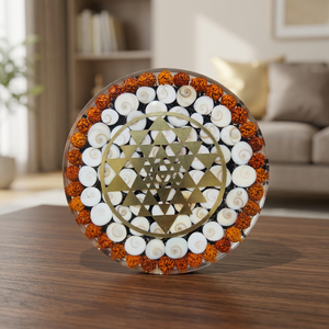 Orgone Gomti Chakra Rudraksha Sous-verre rond Orgone Energy Crystal Plate Agate Coaster For Drinking Stand All Day Using - Product Image 6
