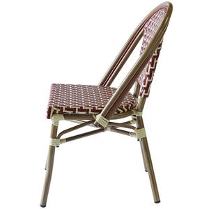 Muebles de exterior franceses comerciales, silla de estilo parisino para jardín, cafetería, Bar, Bistro, sillas apilables de mimbre de ratán para restaurante - Product Image 4