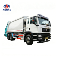 Camion à ordures compacteur hydraulique diesel SITRAK 6x4 à transmission manuelle avec mécanisme de chargement arrière pour la collecte des déchets urbains