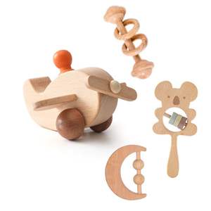 Cadeau de <span class=keywords><strong>naissance</strong></span> pour bébé puzzle multifonctionnel jouets d'éducation précoce hochets rongeant gomme de dentition billes de bois <span class=keywords><strong>ensemble</strong></span> de jouets d'avion - Product Image 4