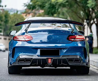 Nouveau kit carrosserie en fibre de carbone pour Mercedes-Benz Classe C W205 C Coupé, pare-chocs avant/arrière améliorés, avec découpes pour échappement à fixation par boulons