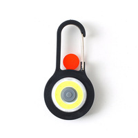 Lampe à clé LED multifonctionnelle, mousqueton extérieur, lampe torche mini COB IP20, interrupteur à pression, portable, pêche nocturne, petite lampe suspendue