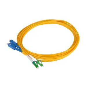 Cordon de raccordement en double fibre optique SC/UPC à LC/APC, 3M 9/125um OS2, duplex unique lemode
