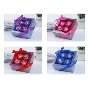 Set Regalo di 4 Fiori di Sapone Creativi, Rose di Sapone Fatte a Mano per la Festa della Mamma e San Valentino, Fiori di Sapone Economici - Product Image 6