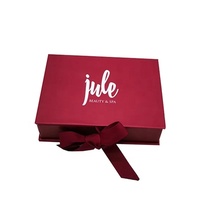 Caja de Regalo de Cartón Rígido con Forma de Libro, Diseño Personalizado de Lujo, con Cierre a Presión, Grabado, Laminado Mate, Forro de Esponja y Cinta